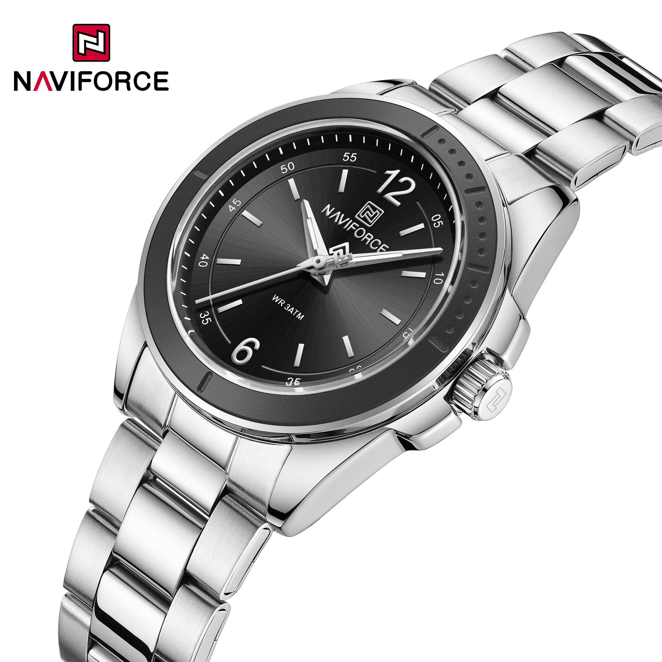 Naviforce 5062 watch for women-Silver Black3 Naviforce 5062 watch for women-Silver Black