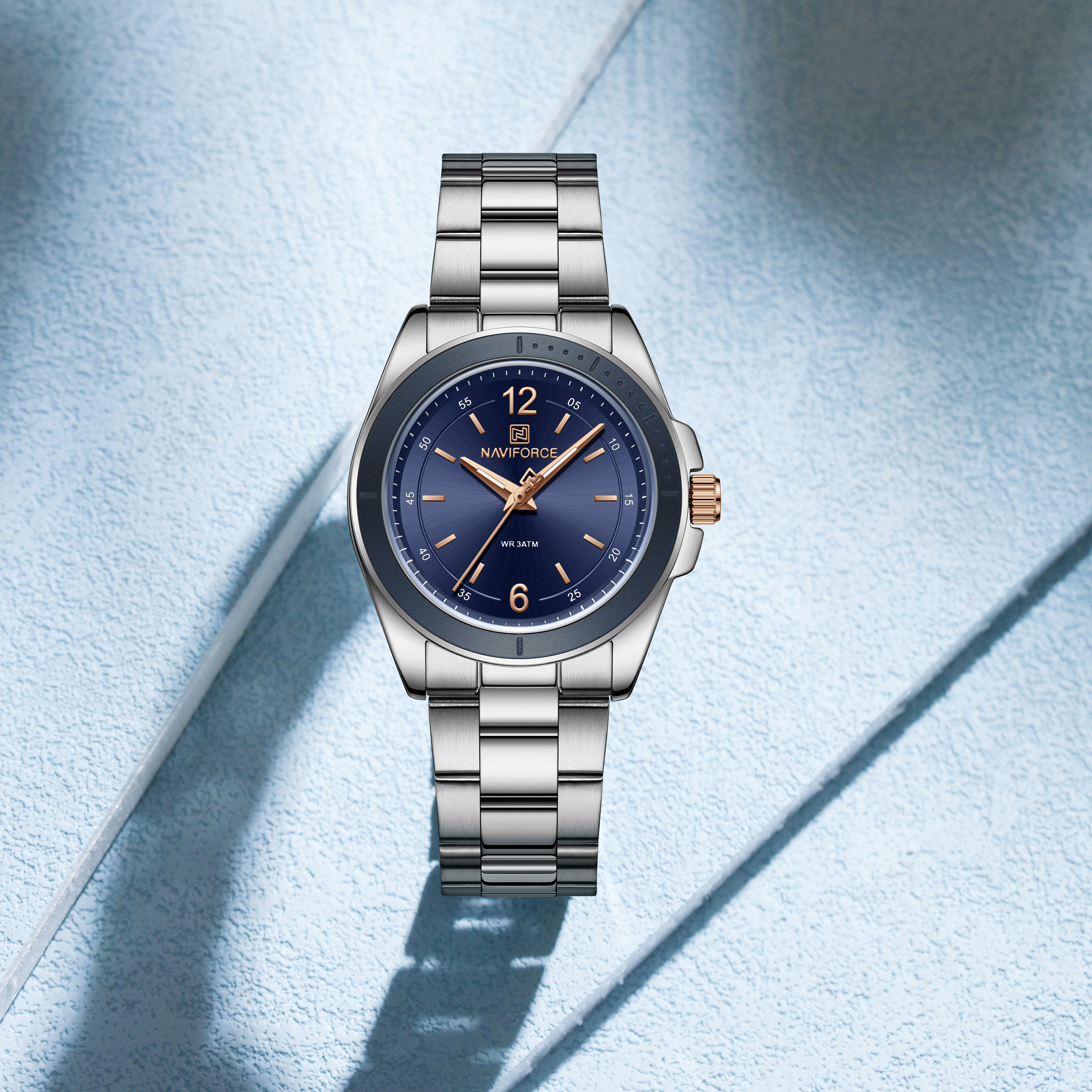 Naviforce 5062 watch for women-Silver Blue Naviforce 5062 watch for women-Silver Blue