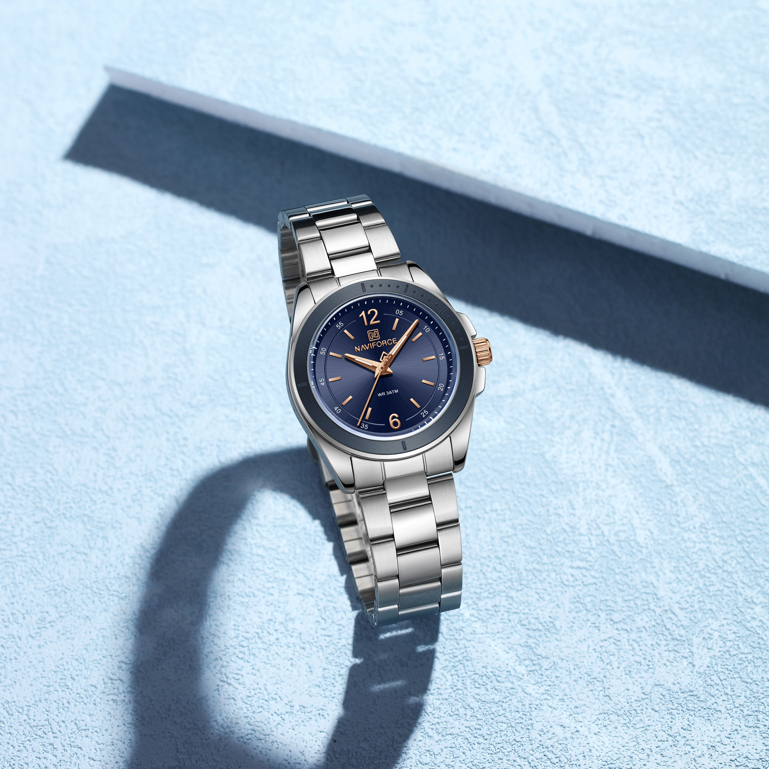 Naviforce 5062 watch for women-Silver Blue2 Naviforce 5062 watch for women-Silver Blue