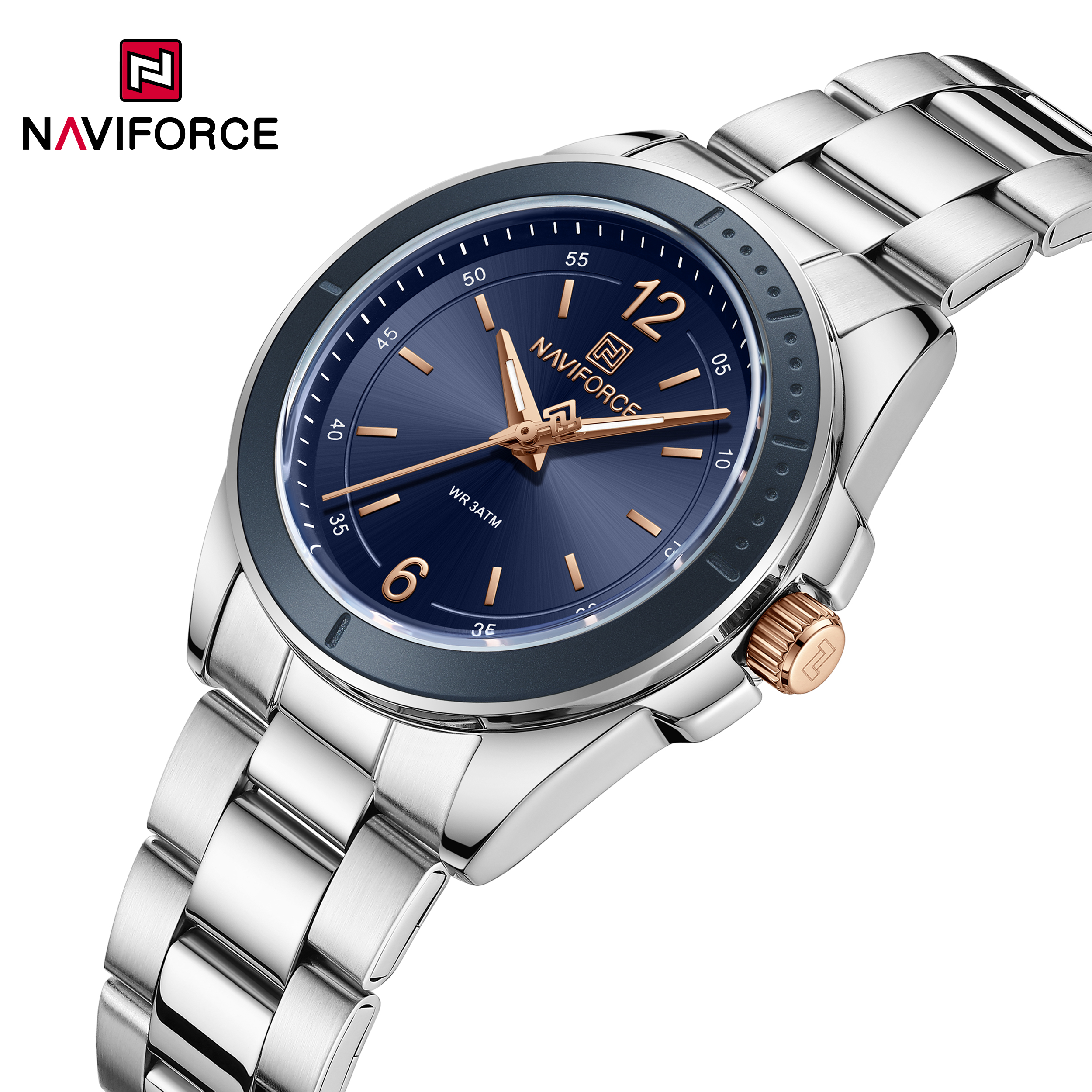 Naviforce 5062 watch for women-Silver Blue3 Naviforce 5062 watch for women-Silver Blue