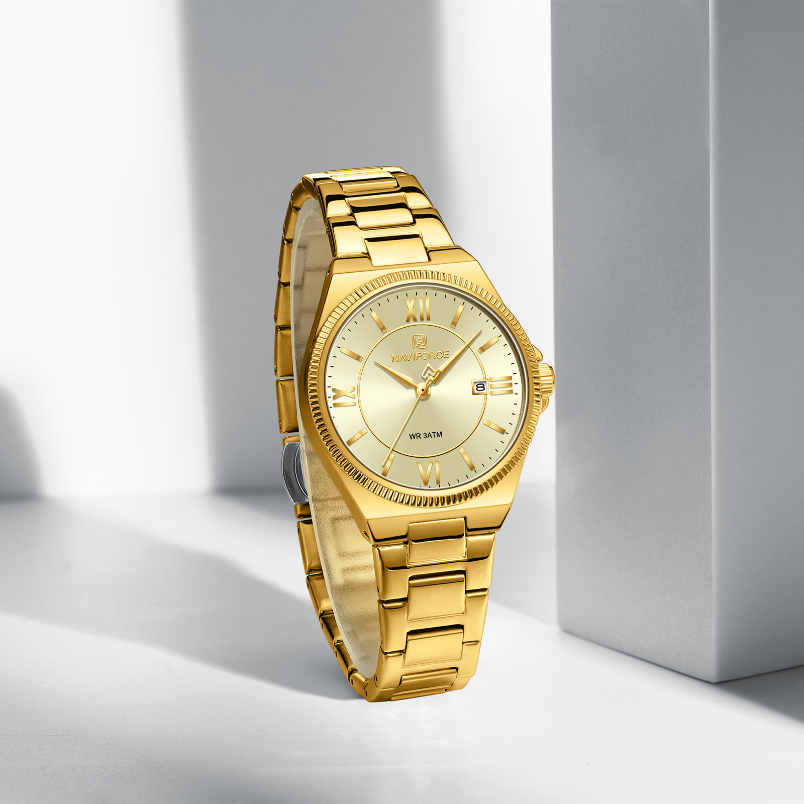 Naviforce 5073 watch for women-Gold3 Naviforce 5073 watch for women-Gold