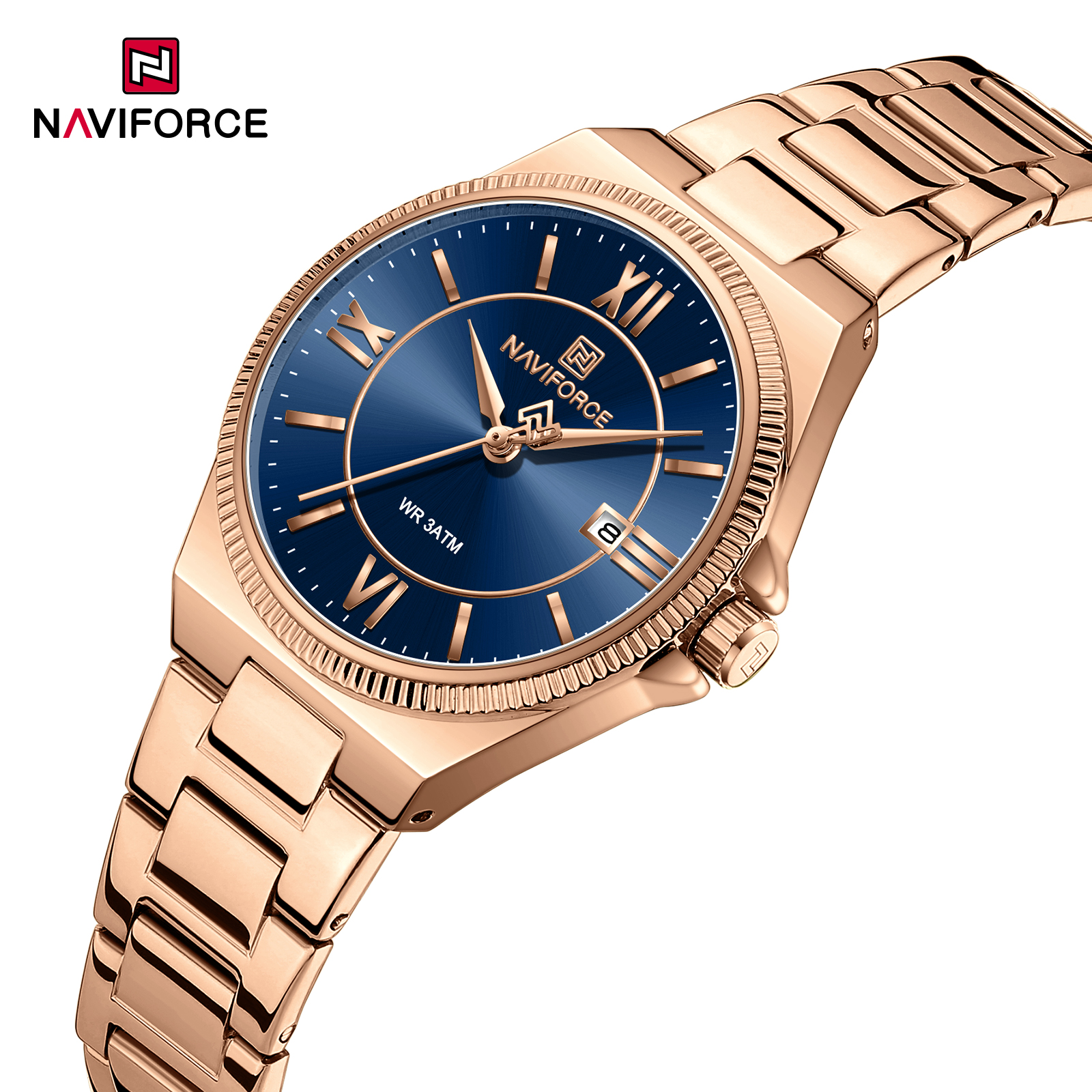 Naviforce 5073 watch for women-Rose Blue1 Naviforce 5073 watch for women-Rose Blue