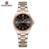 Naviforce 5073 watch for women-Silver Rose Black