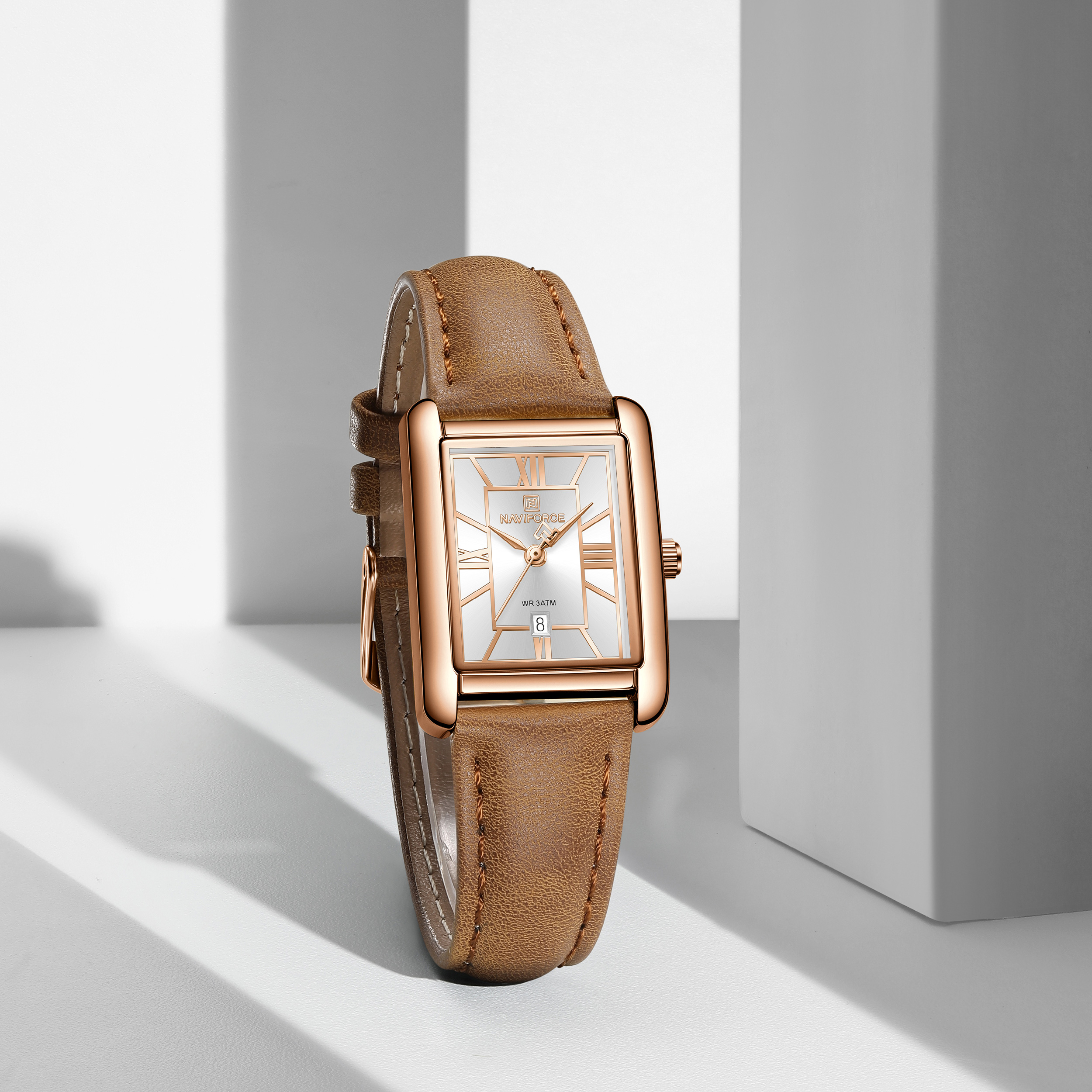 Naviforce 5074 for women-Brown Rose White Naviforce 5074 for women-Brown Rose White