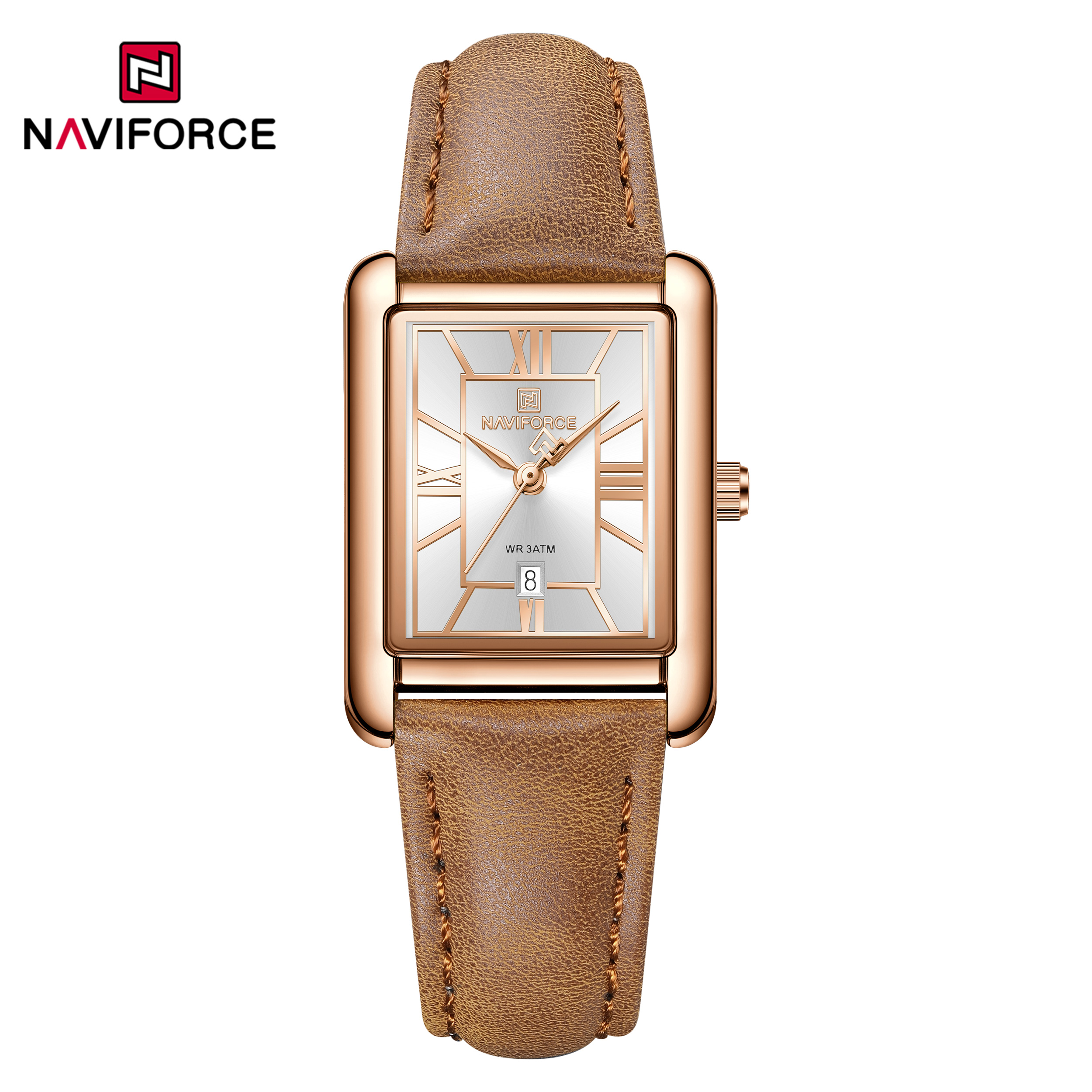 Naviforce 5074 for women-Brown Rose White3 Naviforce 5074 for women-Brown Rose White