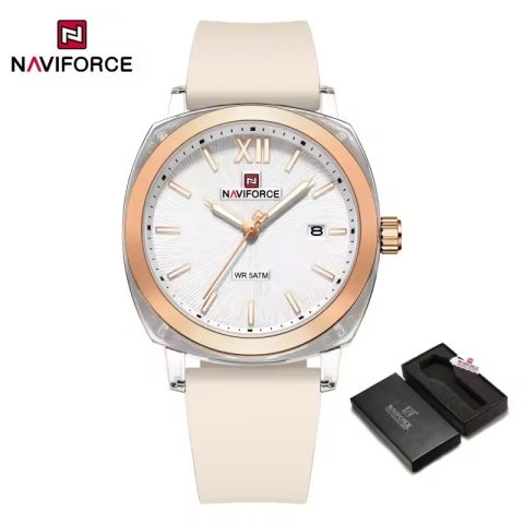Naviforce 6111 watch for women-Gold