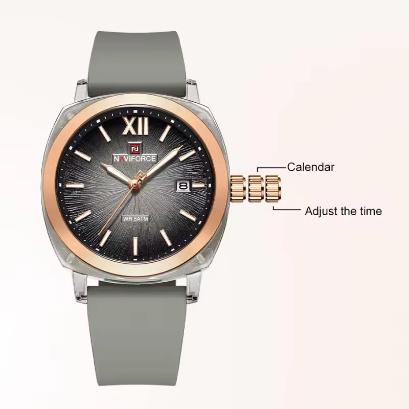 Naviforce 6111 watch for women-Gray3 Naviforce 6111 watch for women-Gray
