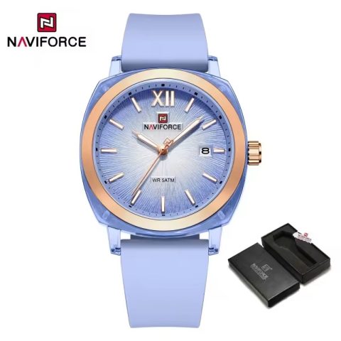 Naviforce 6111 watch for women-Lite Blue