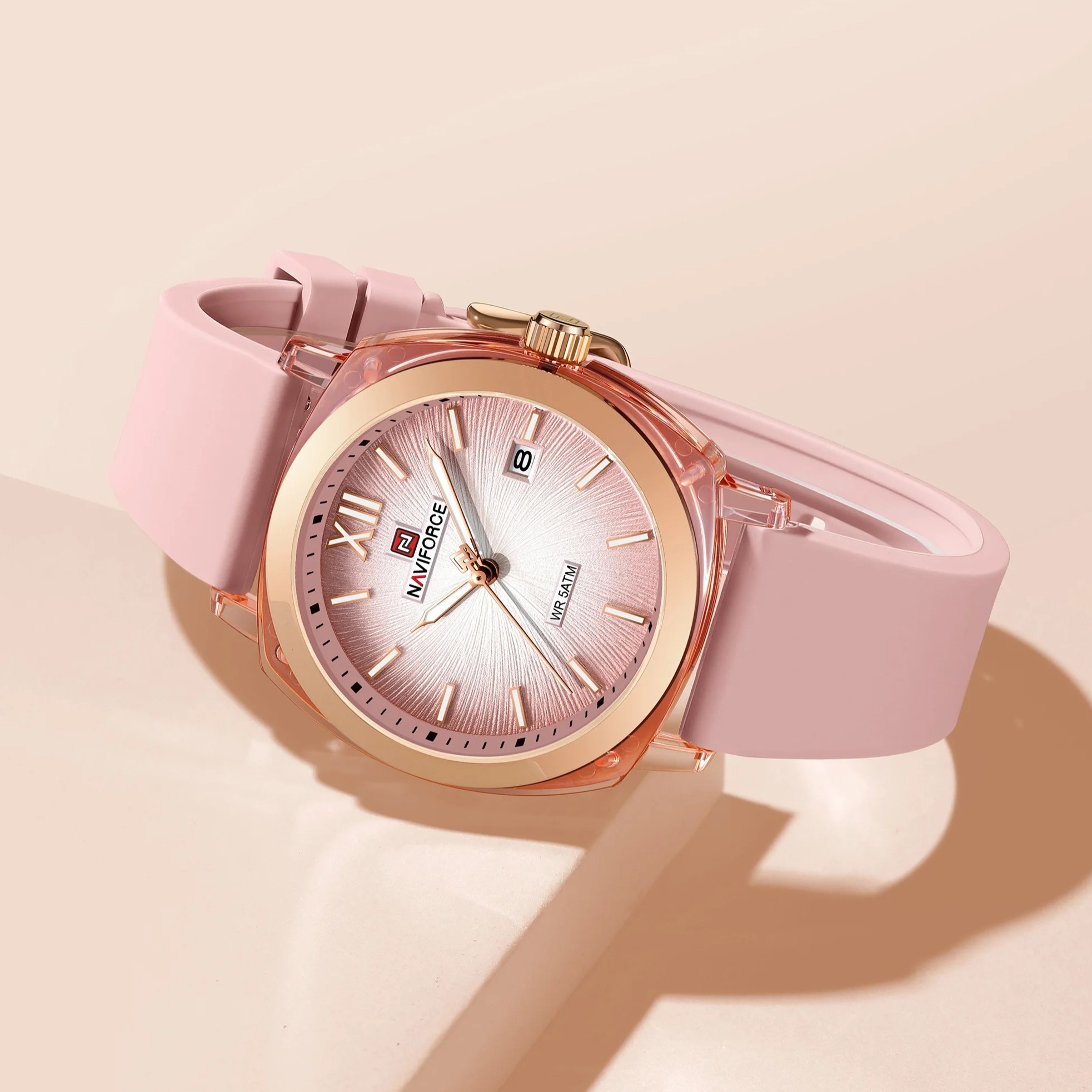 Naviforce 6111 watch for women-Pink2 Naviforce 6111 watch for women-Pink