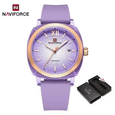 Naviforce 6111 watch for women-Purple