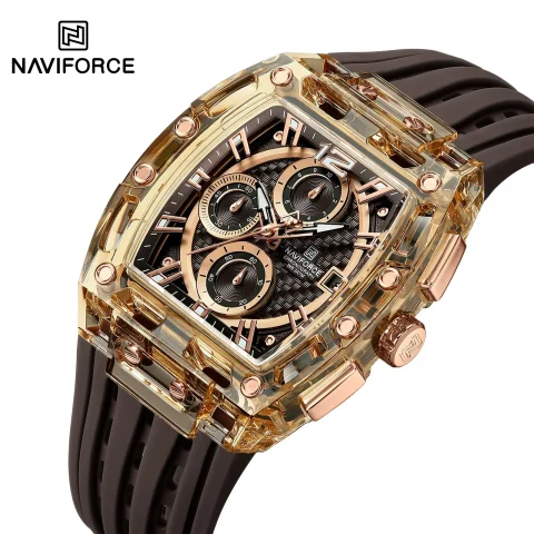 Naviforce 7105 Watch For Men - Rose Gold