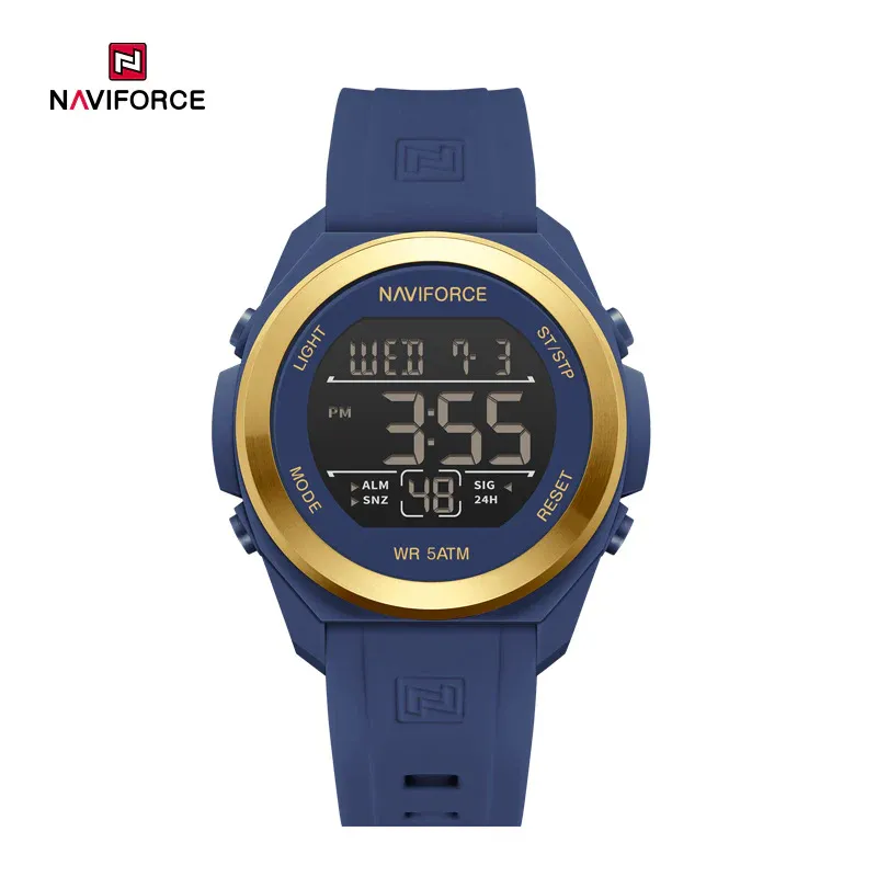 Naviforce 7111 watch for men-Gold Blue Naviforce 7111 watch for men-Gold Blue