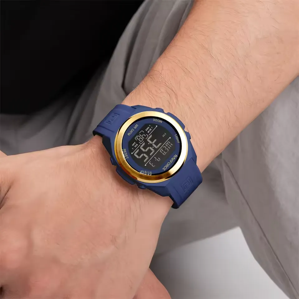 Naviforce 7111 watch for men-Gold Blue1 Naviforce 7111 watch for men-Gold Blue