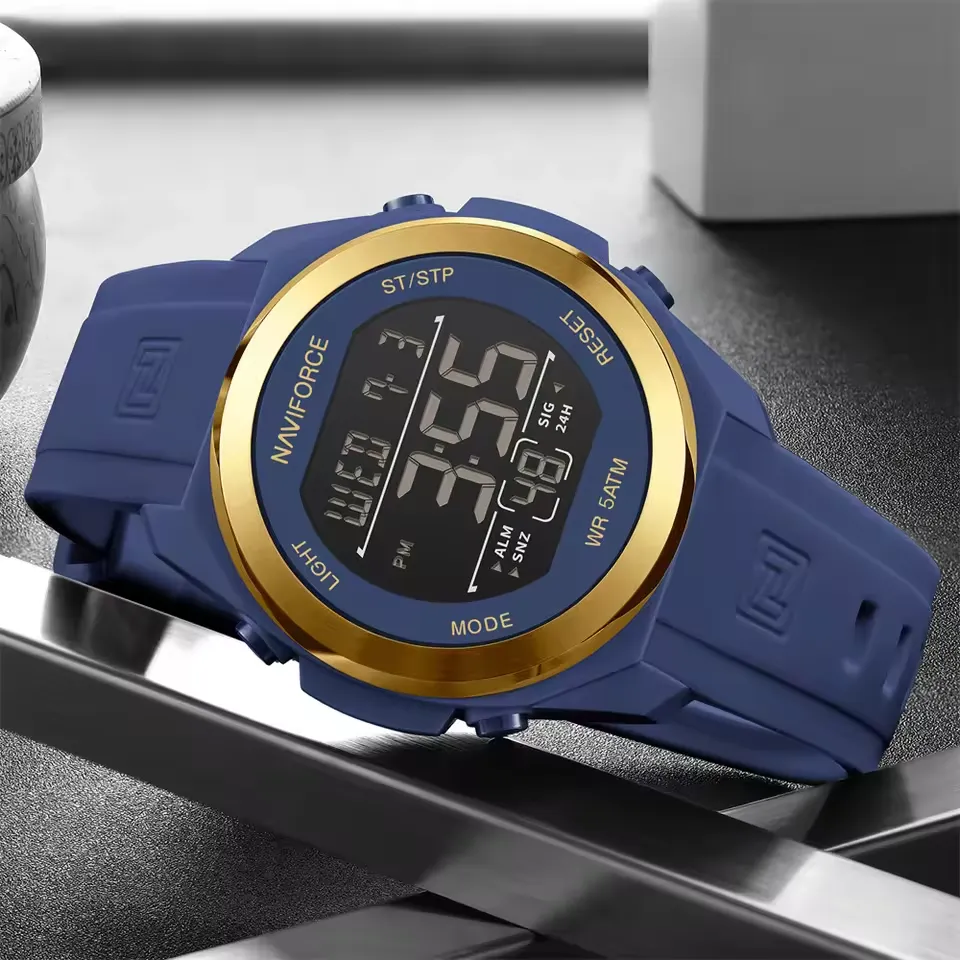 Naviforce 7111 watch for men-Gold Blue2 Naviforce 7111 watch for men-Gold Blue