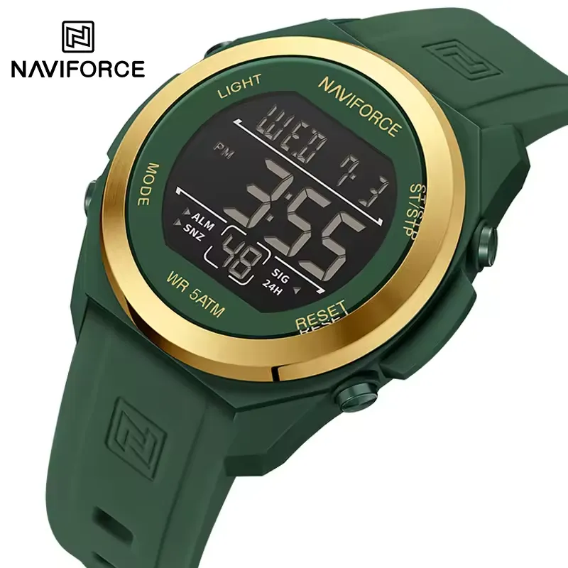 Naviforce 7111 watch for men-Gold Green Naviforce 7111 watch for men-Gold Green