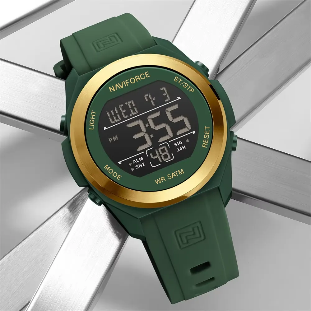 Naviforce 7111 watch for men-Gold Green1 Naviforce 7111 watch for men-Gold Green