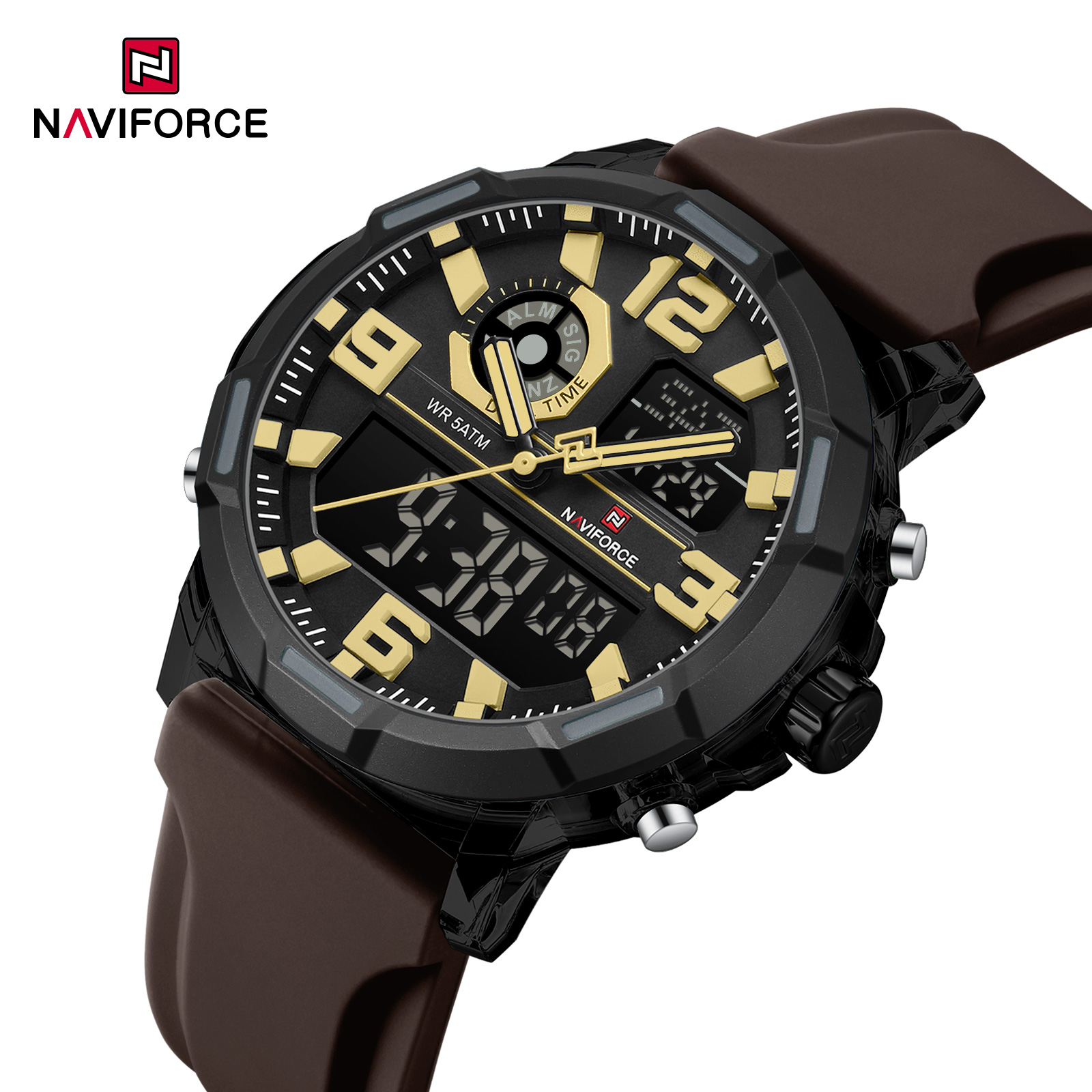 Naviforce 7130 Watch For Men - Brown Coffee Naviforce 7130 Watch For Men - Brown Coffee