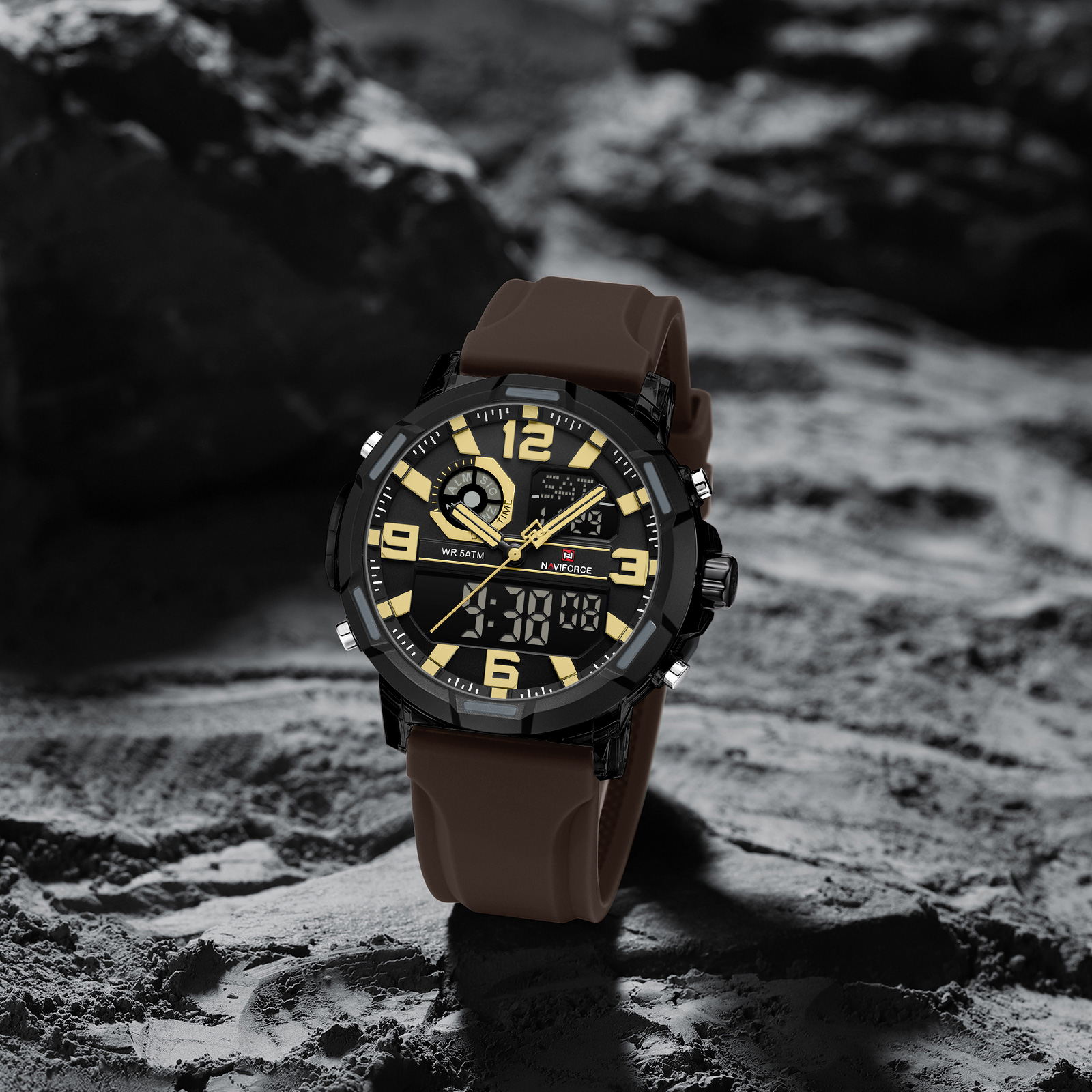 Naviforce 7130 For Men - Brown Coffee 5 Naviforce 7130 Watch For Men - Brown Coffee