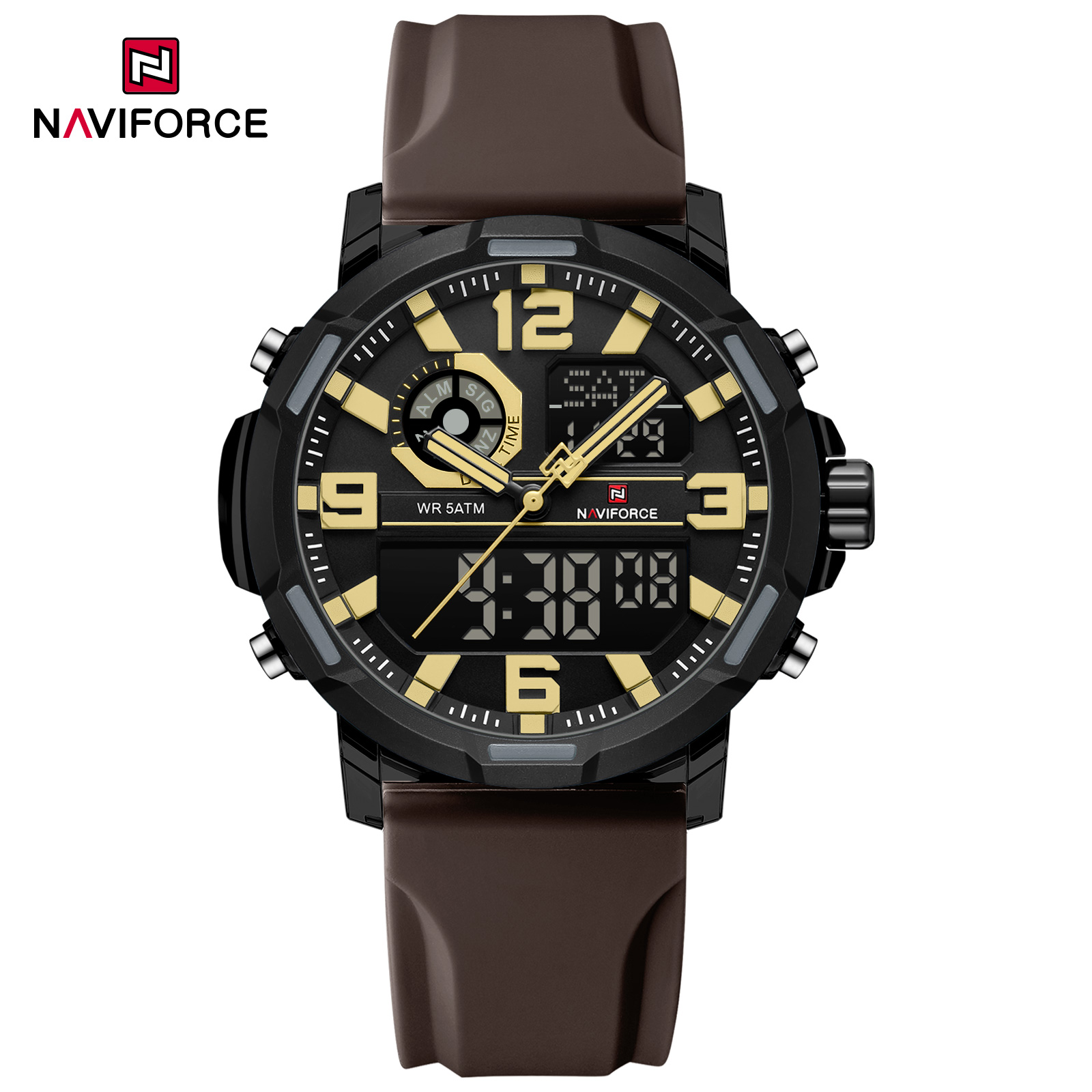 Naviforce 7130 For Men - Brown Coffee Naviforce 7130 Watch For Men - Brown Coffee