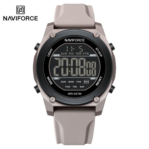 Naviforce 7130 Sports Watch For Men-Gray White