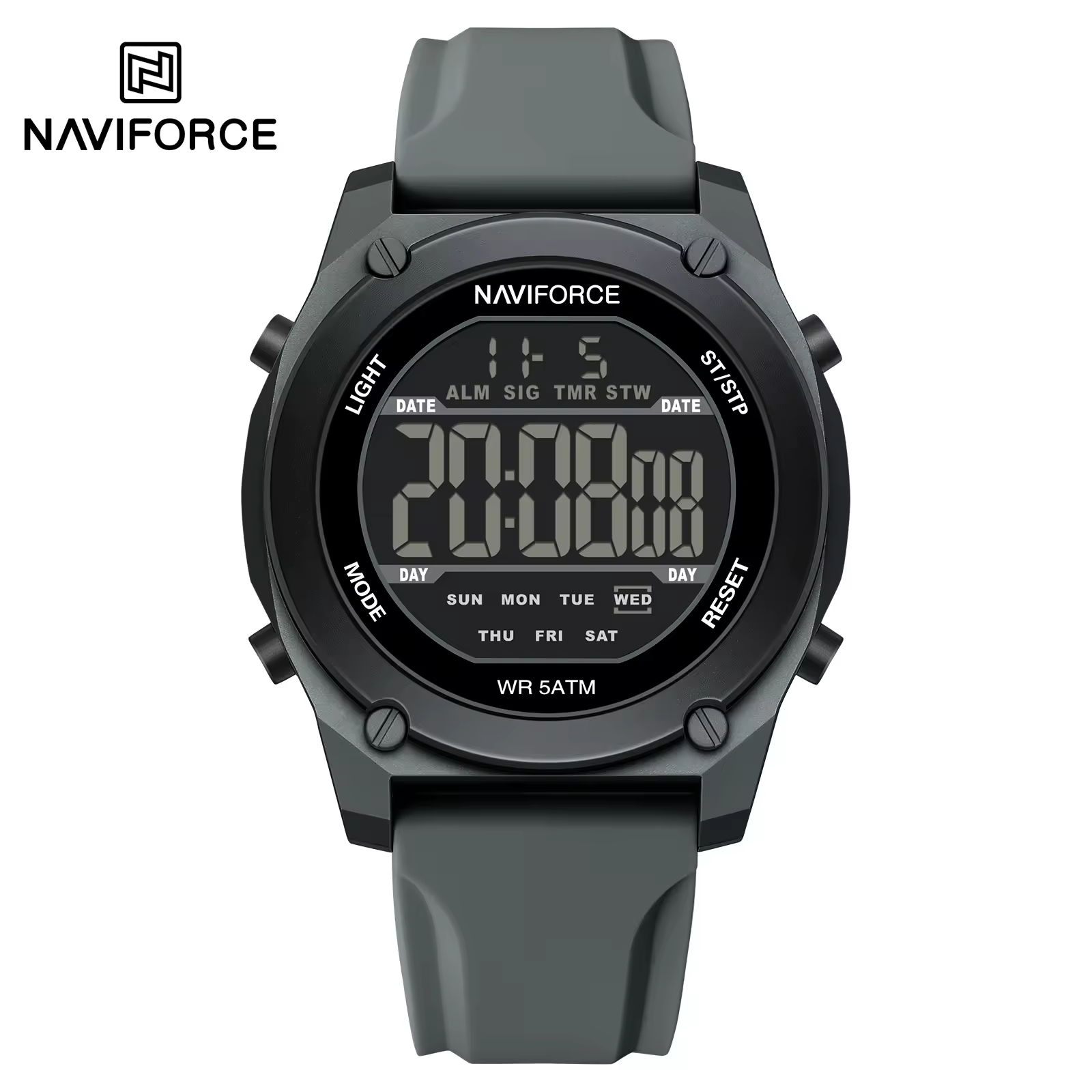 Naviforce 7130 Sports Watch For Men-Gray