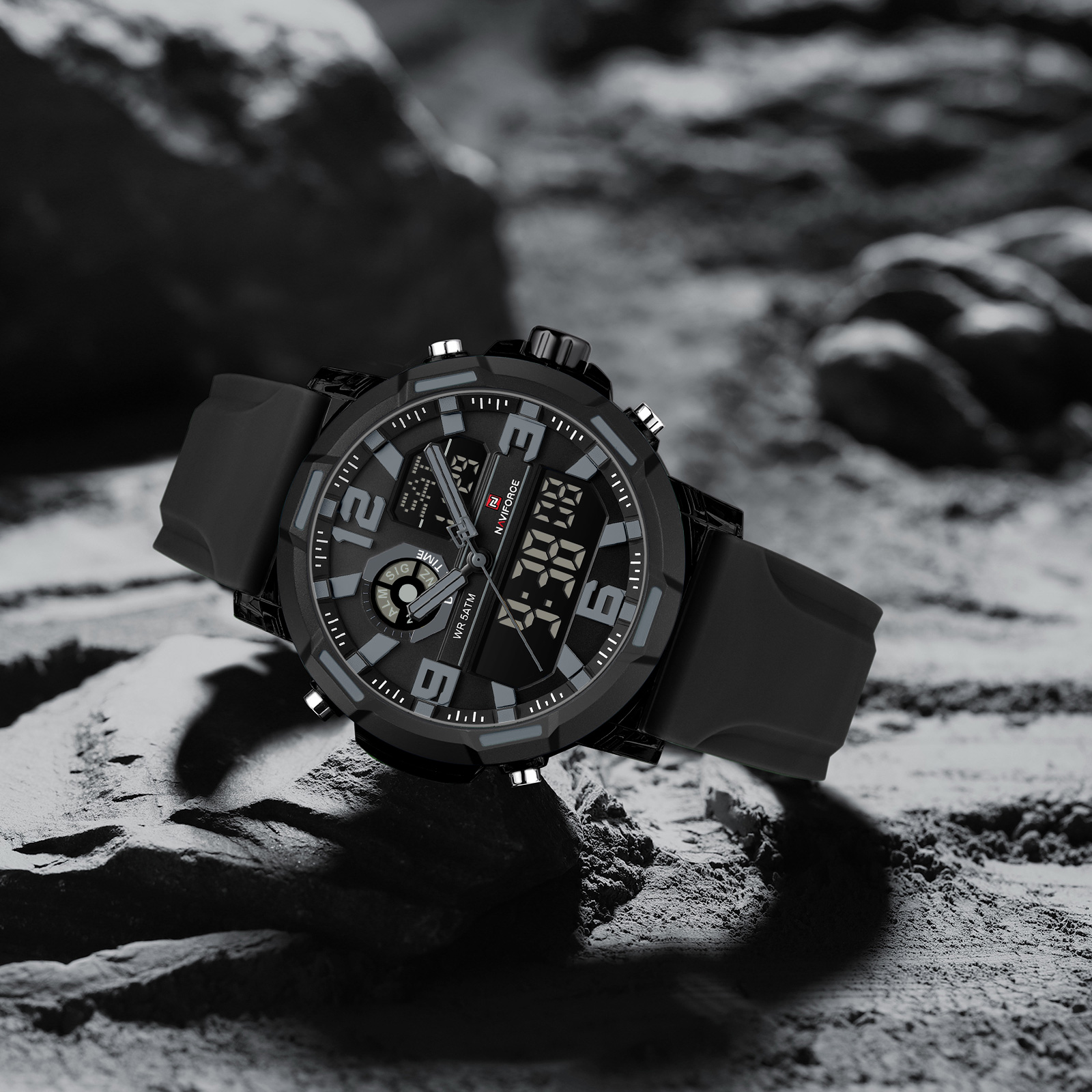 Naviforce 7130 for men-Black Gray2 Naviforce 7130 for men-Black Gray