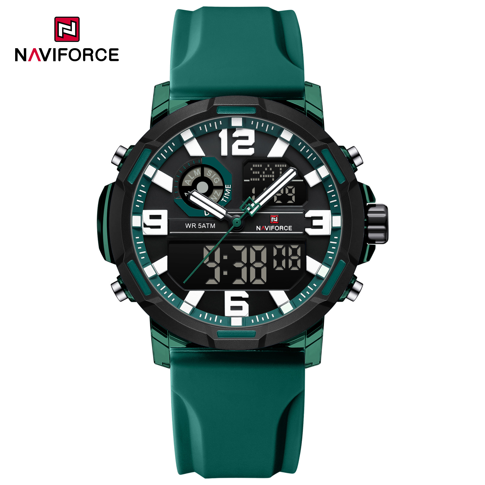 Naviforce 7130 watch for men-Dark Green Black1 Naviforce 7130 watch for men-Dark Green Black