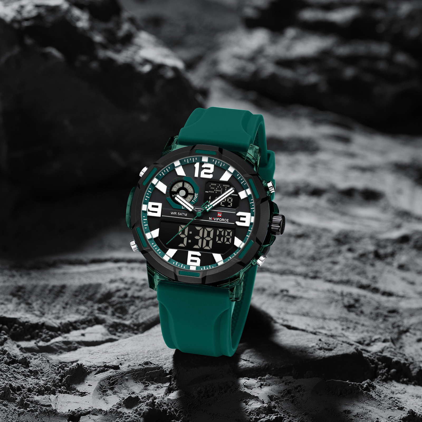 Naviforce 7130 watch for men-Dark Green Black3 Naviforce 7130 watch for men-Dark Green Black