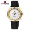 Naviforce 7132 Watch For Men-Black Gold White