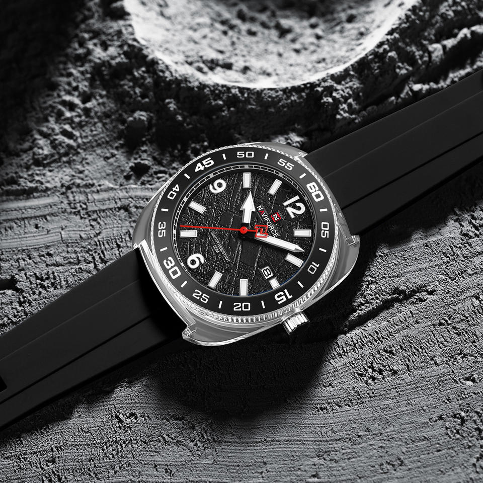 Naviforce 7132 Watch For Men-Silver Black1 Naviforce 7132 Watch For Men-Silver Black