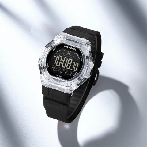 Naviforce 7136 Watch For Men - Silver Black