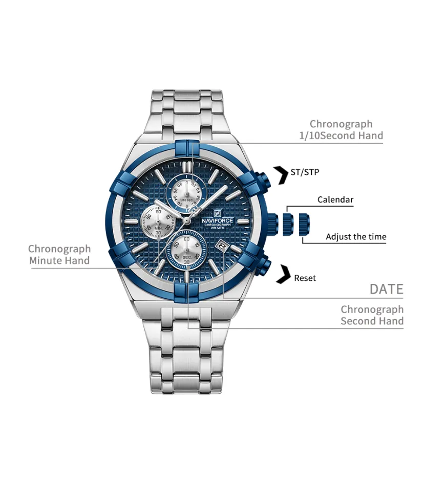 Naviforce 8042 CH - Silver Blue 3