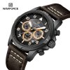 Naviforce 8077 Watch For Men - Black Coffee
