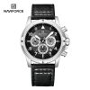 Naviforce 8077 Watch For Men - Silver Black