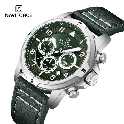 Naviforce 8077 Watch For Men - Green