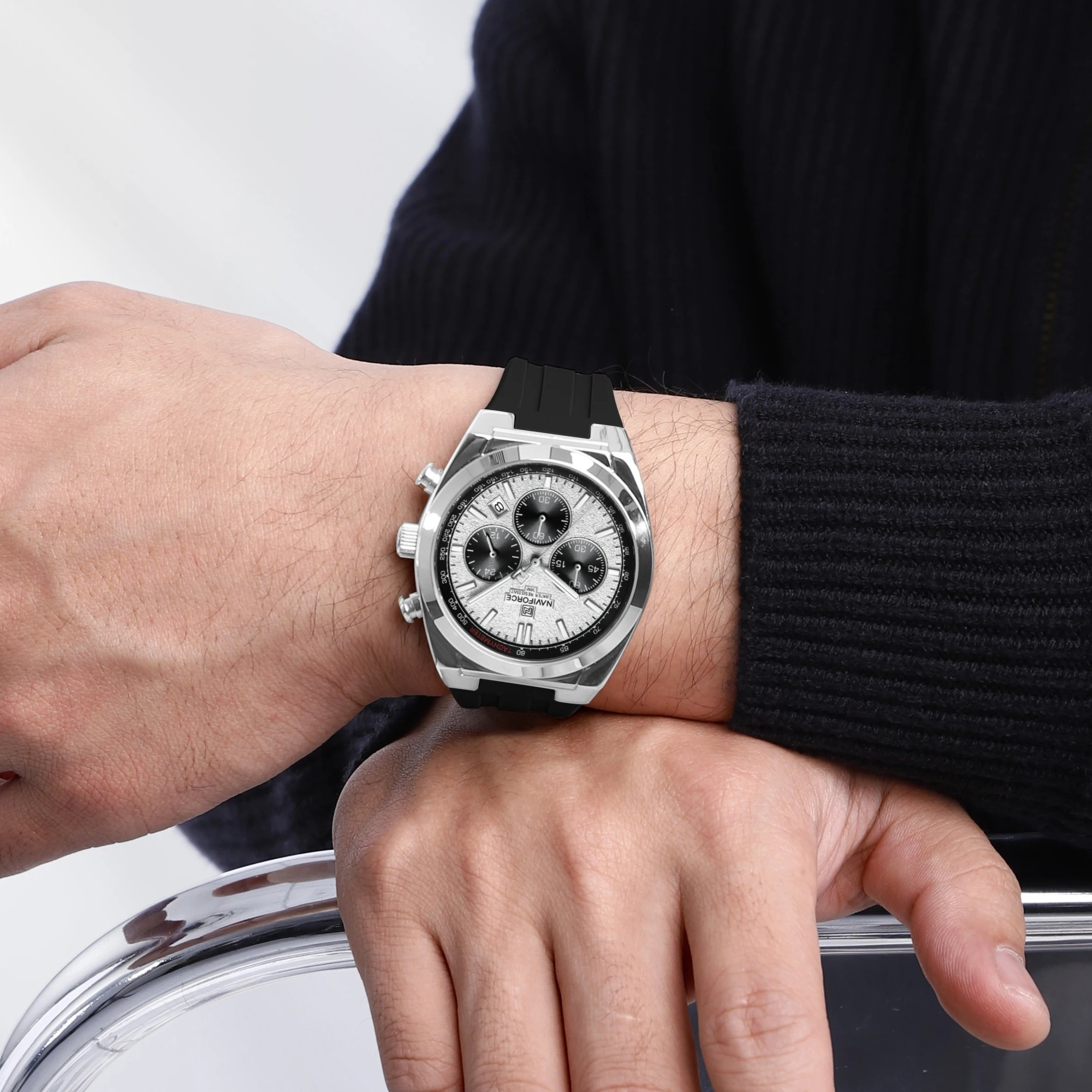 Naviforce 8080 - Black White 1