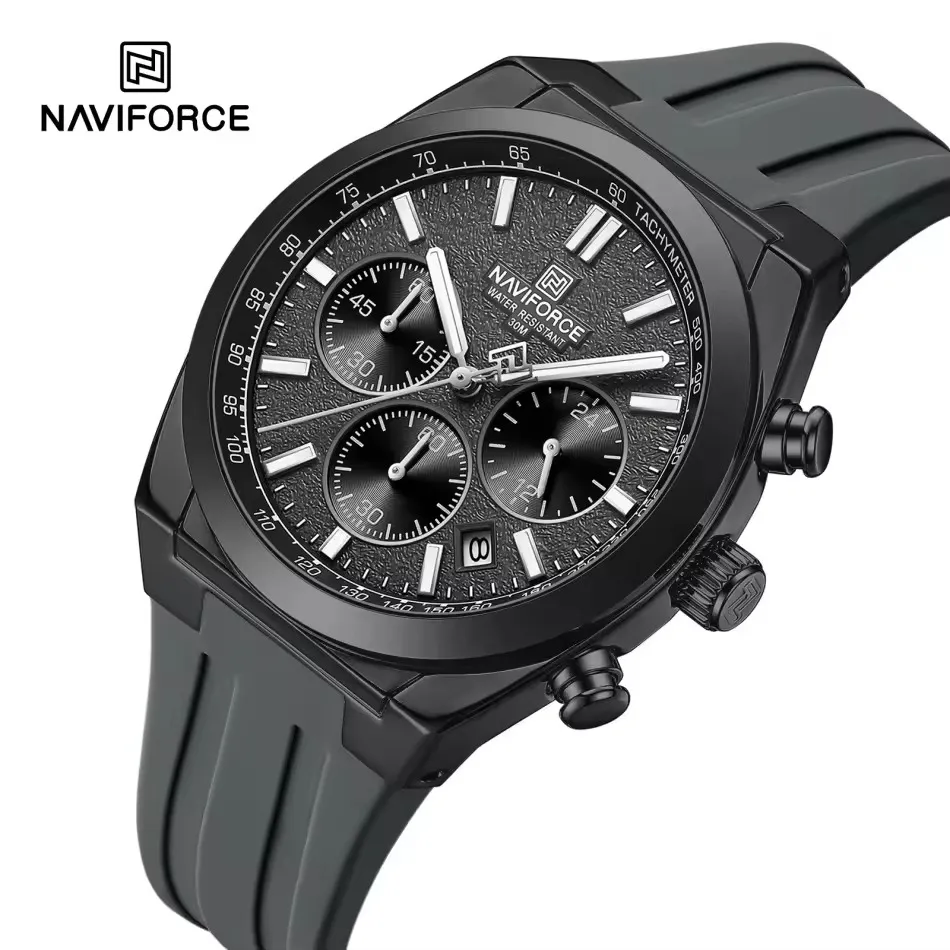 Naviforce 8080 Watch For Men - Black Gray