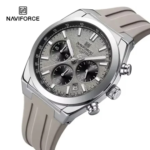 Naviforce 8080 Watch For Men - Silver Gray