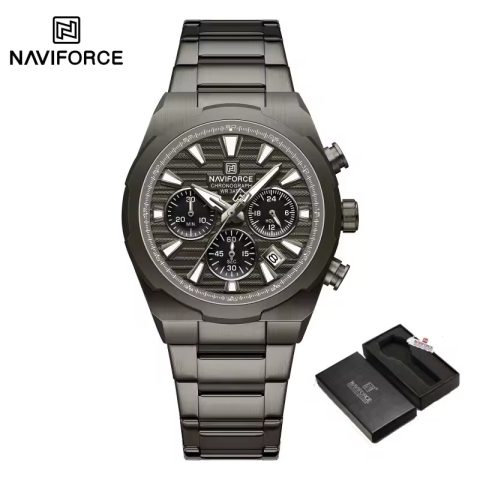Naviforce 8081 watch for men-Black Gray