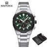 Naviforce 8081 watch for men-Silver Green