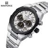 Naviforce 8081 watch for men-Silver white