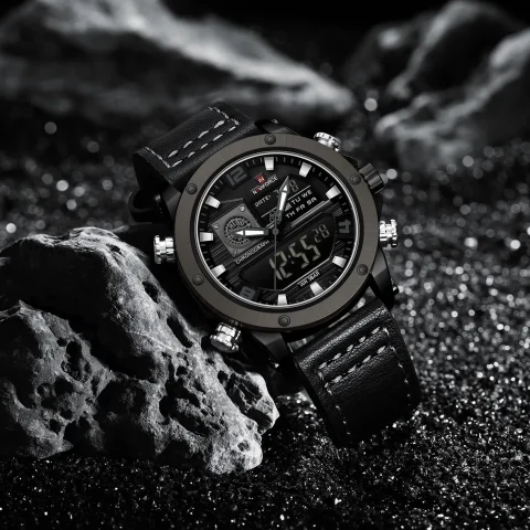 Naviforce 9236 Watch For Men - Black Gray
