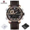 Naviforce 9236 Watch For Men - Rose Coffee