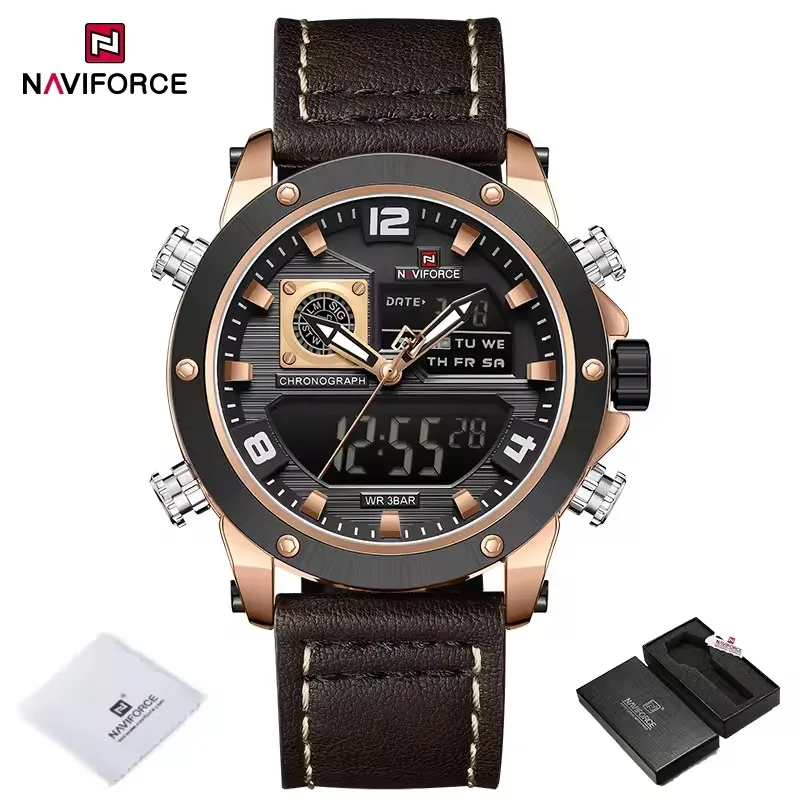 Naviforce 9236 Watch For Men - Rose Coffee