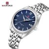 Naviforce 9255 Watch For Men - Silver Blue