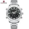 Naviforce 9259 Watch  For Men - Silver Ash