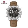 Naviforce 9262 watch for men-Brown Gray