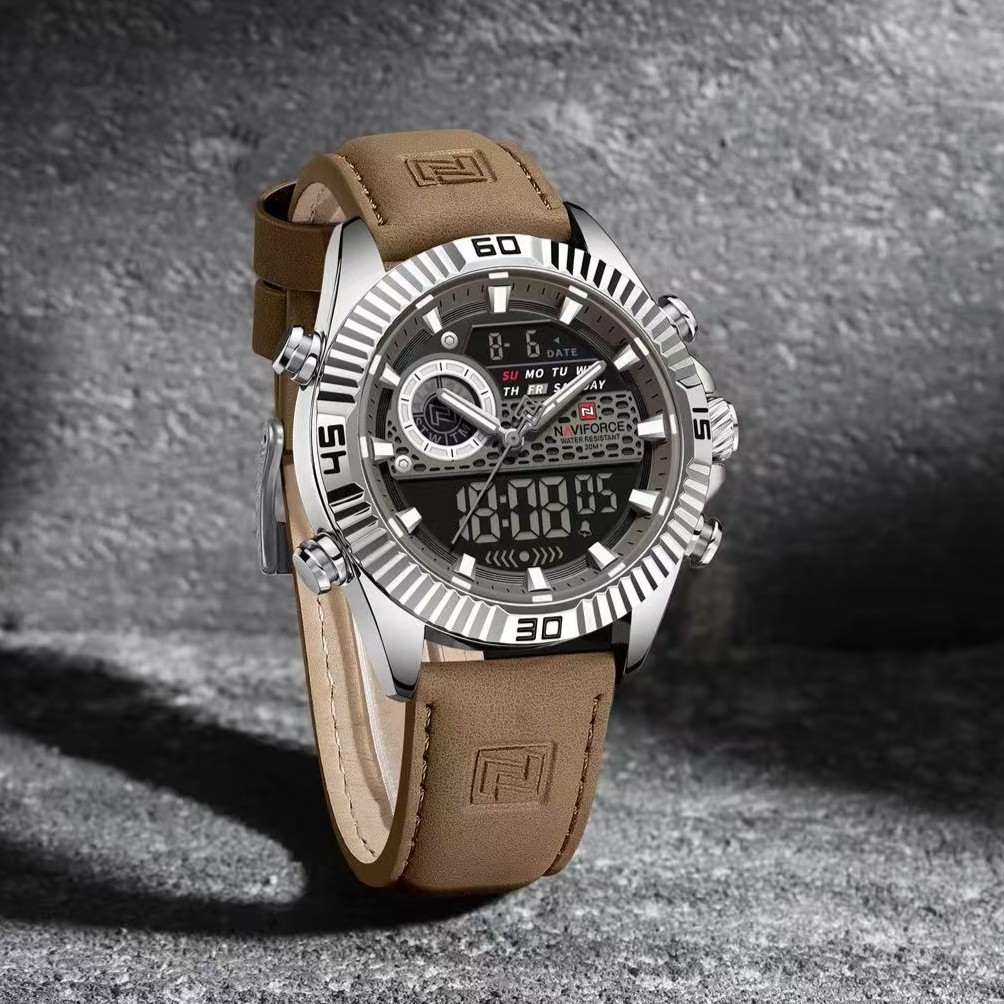 Naviforce 9262 watch for men-Brown Gray1