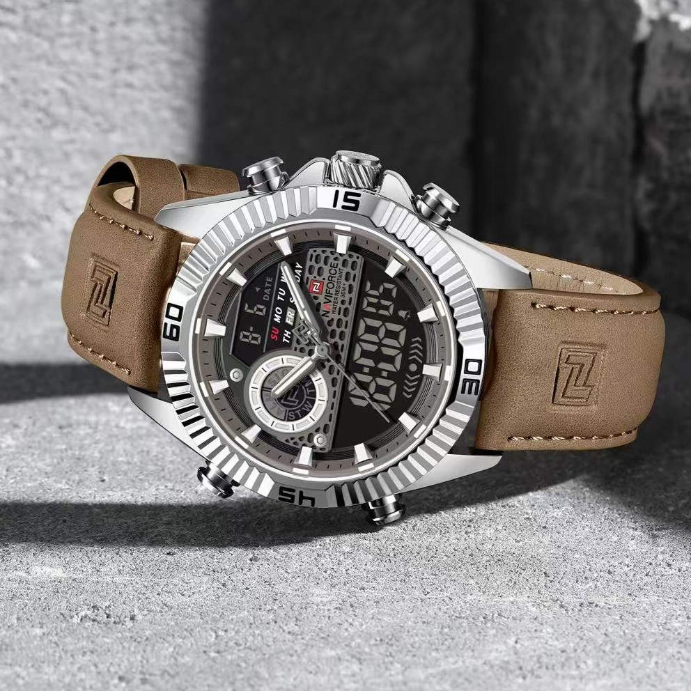 Naviforce 9262 watch for men-Brown Gray2