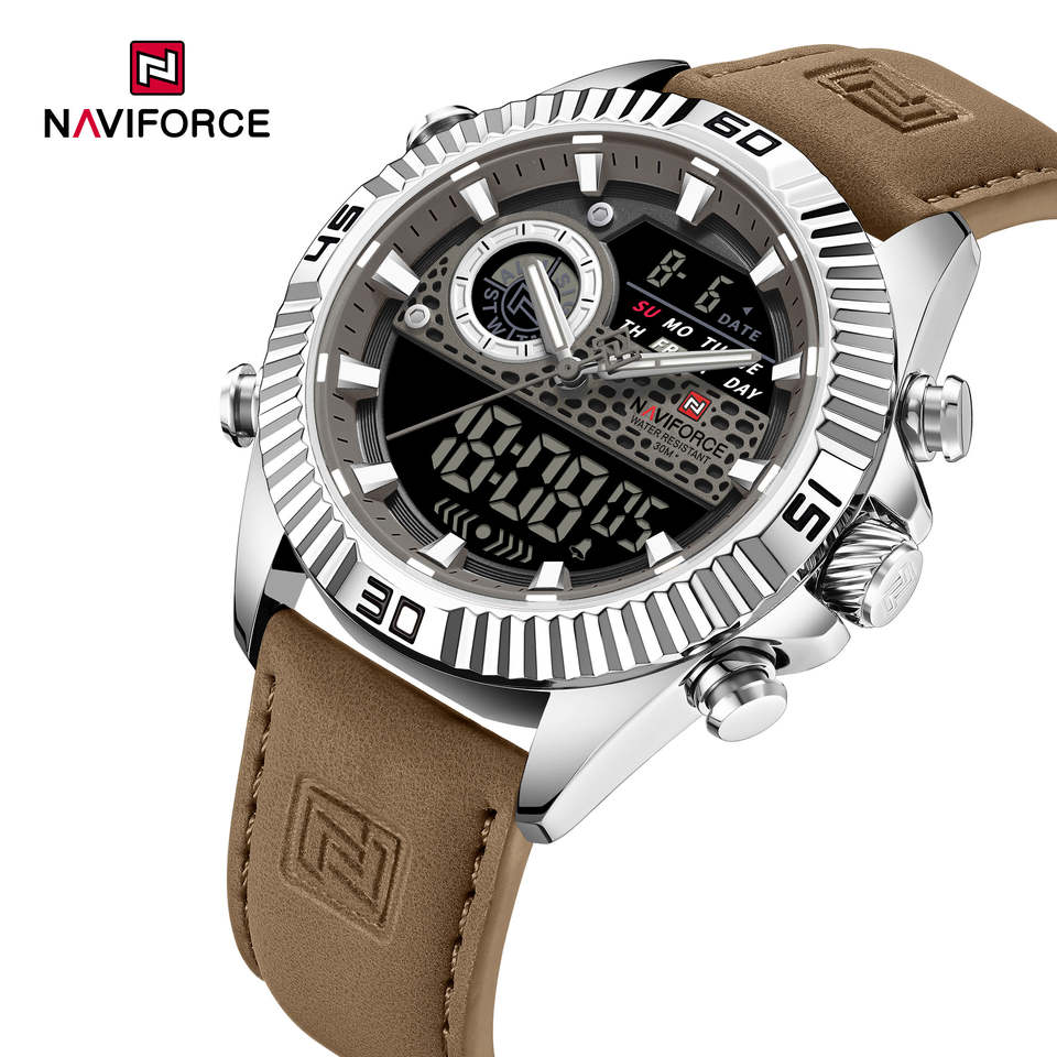 Naviforce 9262 watch for men-Brown Gray3